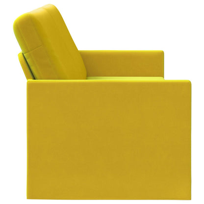 3 Seater Sofa Yellow 190 x 81 x 82 cm Velvet
