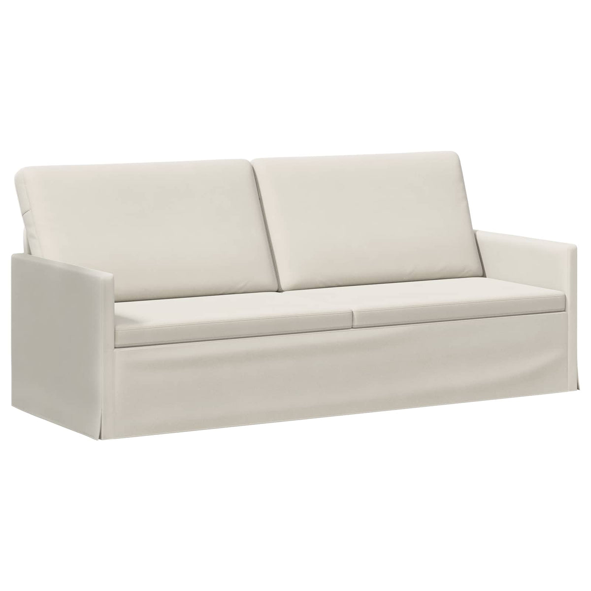 3 Seater Sofa Cream 190 x 81 x 82 cm Velvet