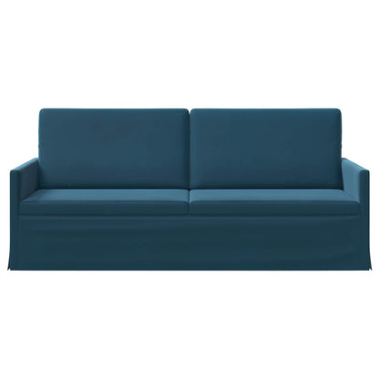 3 Seater Sofa Blue 190 x 81 x 82 cm Velvet