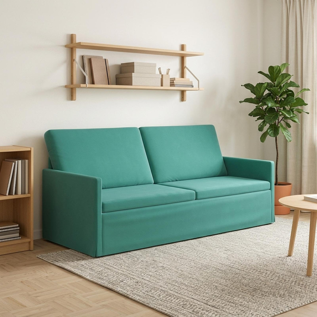 3 Seater Sofa Turquoise 190 x 81 x 82 cm Velvet