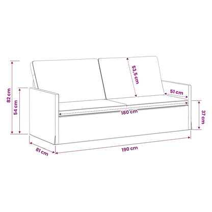 3 Seater Sofa Sea Green 190 x 81 x 82 cm Velvet