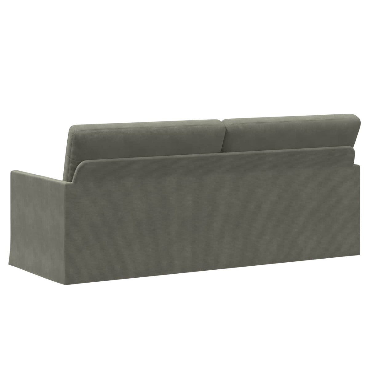 3 Seater Sofa Light Grey 190 x 81 x 82 cm Corduroy Fabric