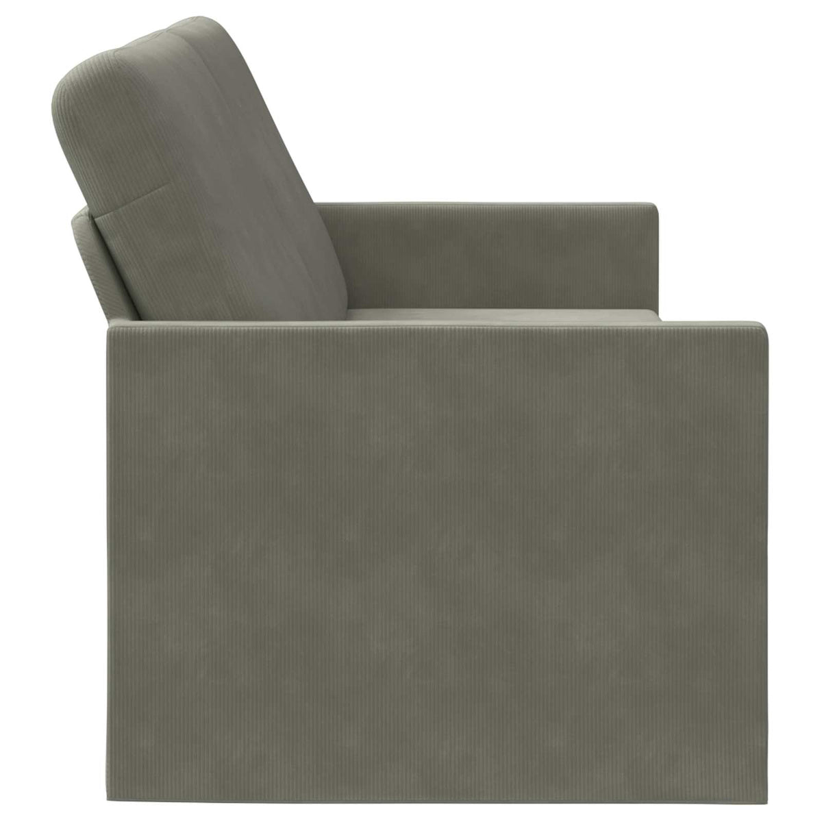 3 Seater Sofa Light Grey 190 x 81 x 82 cm Corduroy Fabric