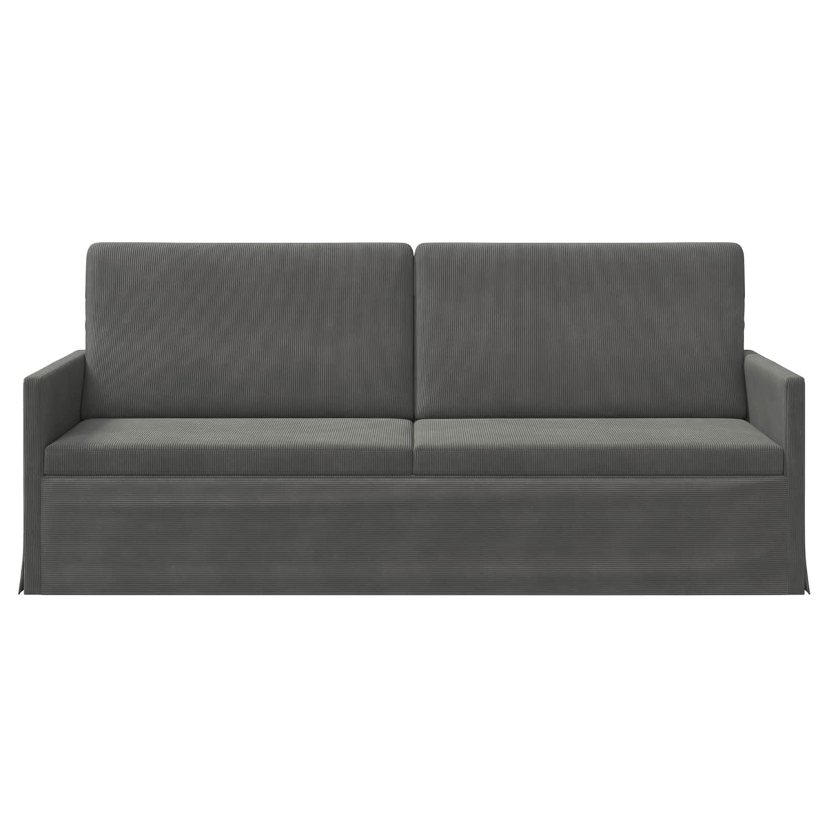 3 Seater Sofa Dark Grey 190 x 81 x 82 cm Corduroy Fabric