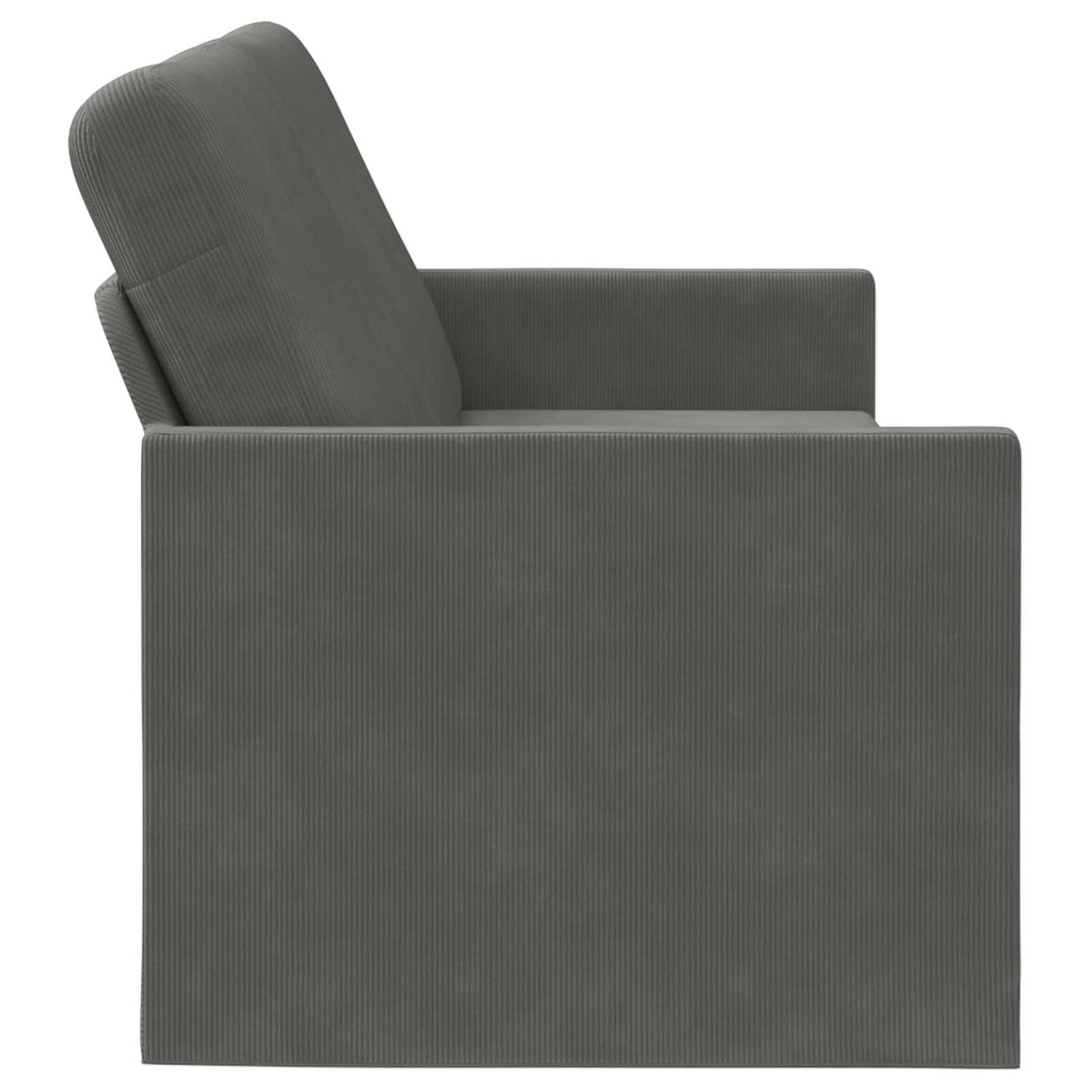 3 Seater Sofa Dark Grey 190 x 81 x 82 cm Corduroy Fabric