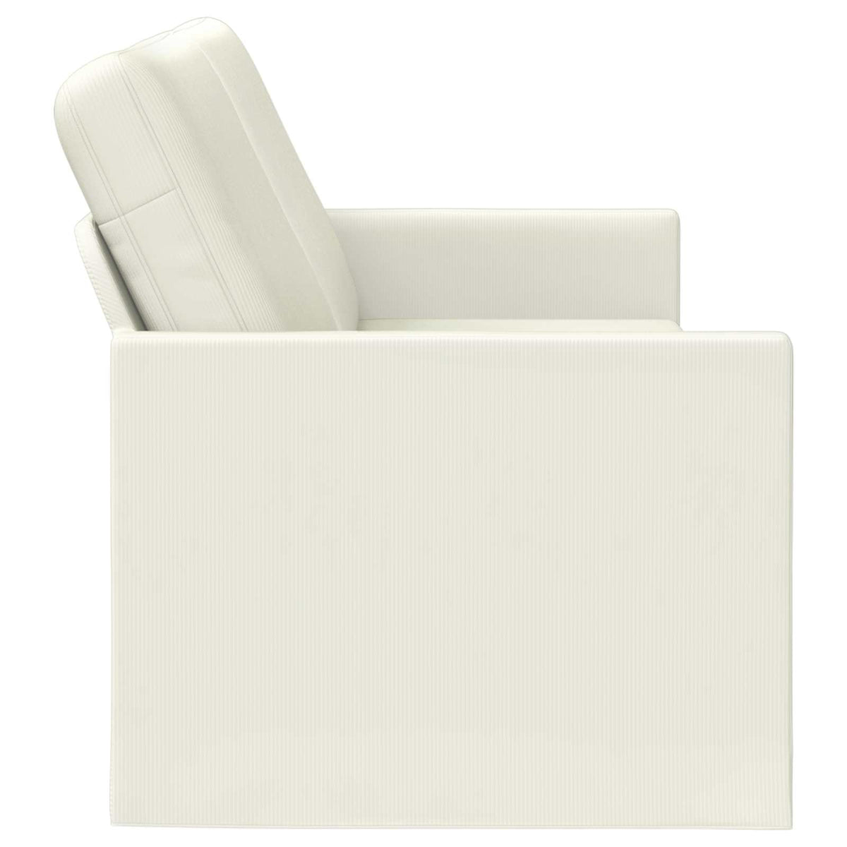 3 Seater Sofa Cream 190 x 81 x 82 cm Corduroy Fabric