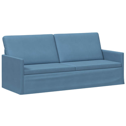 3 Seater Sofa Blue 190 x 81 x 82 cm Corduroy Fabric