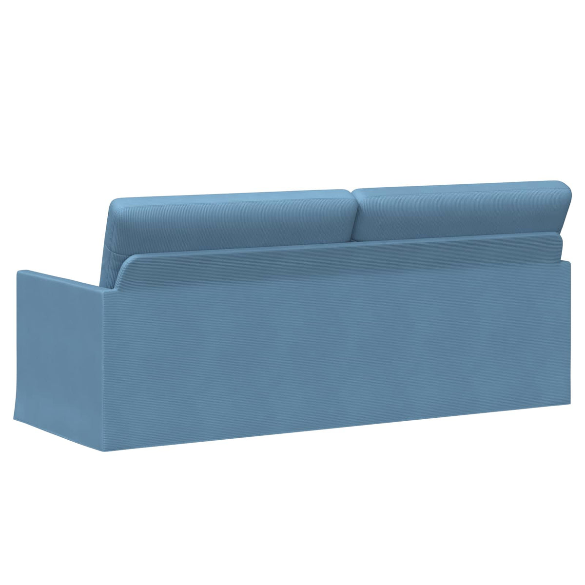 3 Seater Sofa Blue 190 x 81 x 82 cm Corduroy Fabric