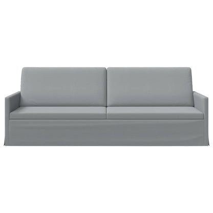 3 Seater Sofa Light Grey 220 x 81 x 82 cm Fabric