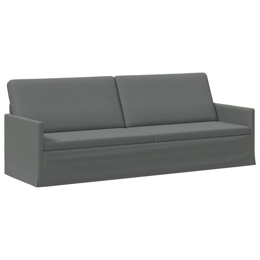 3 Seater Sofa Dark Grey 220 x 81 x 82 cm Fabric