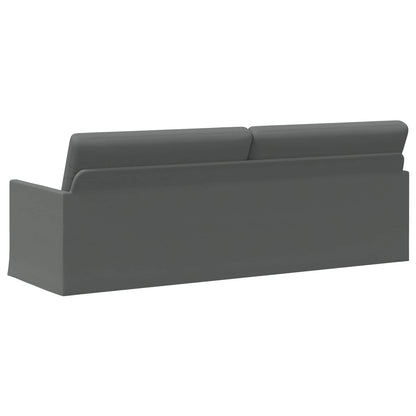 3 Seater Sofa Dark Grey 220 x 81 x 82 cm Fabric