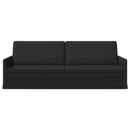 3 Seater Sofa Black 220 x 81 x 82 cm Fabric