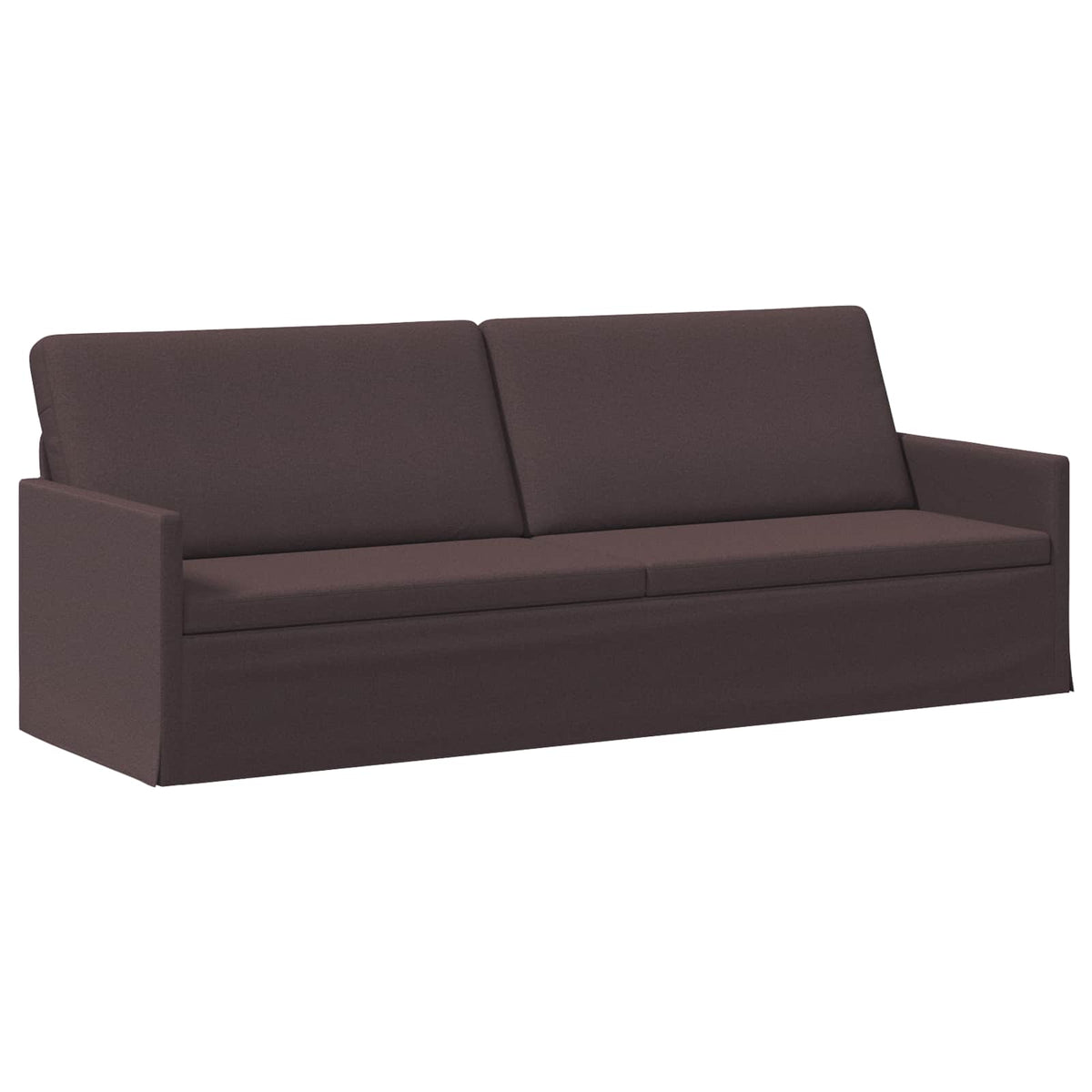 3 Seater Sofa Dark Brown 220 x 81 x 82 cm Fabric