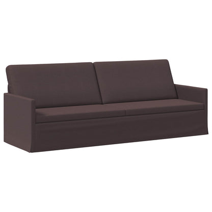 3 Seater Sofa Dark Brown 220 x 81 x 82 cm Fabric