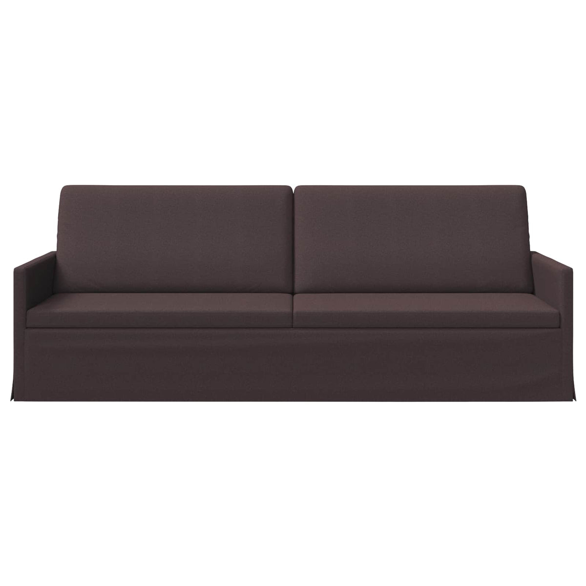 3 Seater Sofa Dark Brown 220 x 81 x 82 cm Fabric