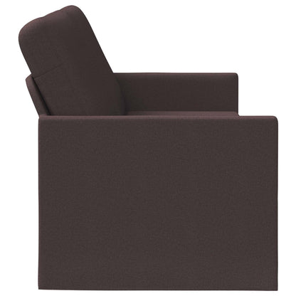 3 Seater Sofa Dark Brown 220 x 81 x 82 cm Fabric