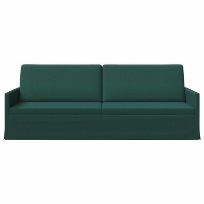 3 Seater Sofa Dark Green 220 x 81 x 82 cm Fabric
