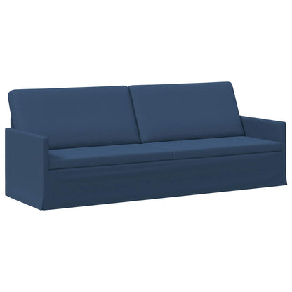 3 Seater Sofa Blue 220 x 81 x 82 cm Fabric