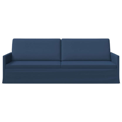 3 Seater Sofa Blue 220 x 81 x 82 cm Fabric