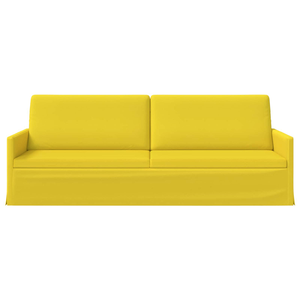 3 Seater Sofa Light Yellow 220 x 81 x 82 cm Fabric