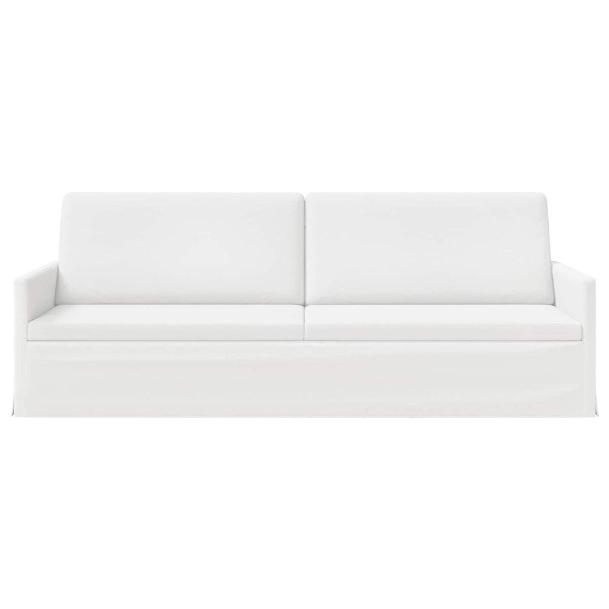 3 Seater Sofa White 220 x 81 x 82 cm Fabric