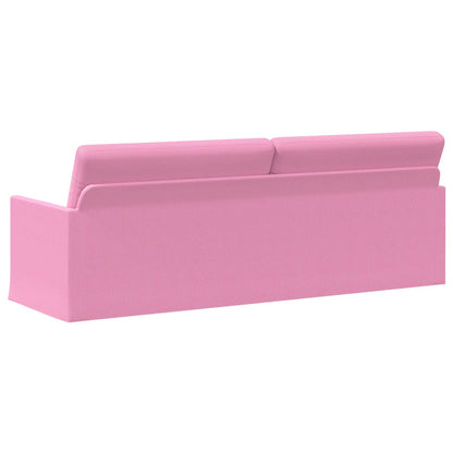 3 Seater Sofa Pink 220 x 81 x 82 cm Fabric