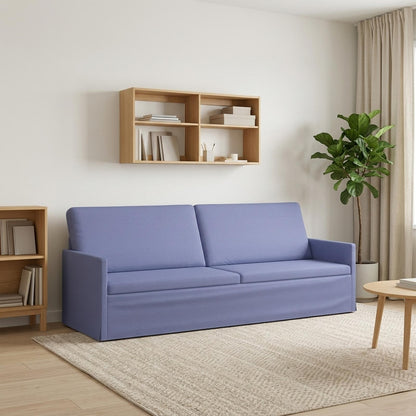 3 Seater Sofa Jeans Blue 220 x 81 x 82 cm Fabric