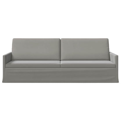 3 Seater Sofa Light Grey 220 x 81 x 82 cm Velvet