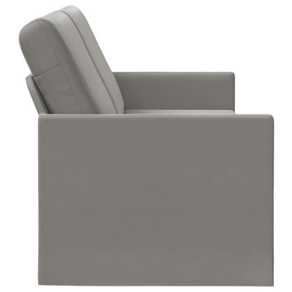 3 Seater Sofa Light Grey 220 x 81 x 82 cm Velvet