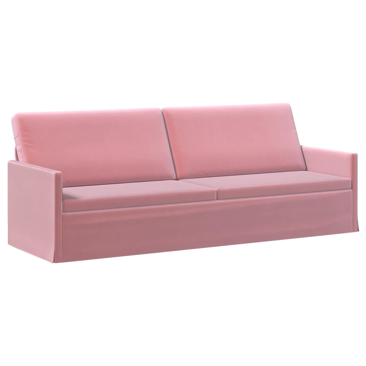 3 Seater Sofa Pink 220 x 81 x 82 cm Velvet