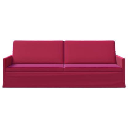 3 Seater Sofa Wine Red 220 x 81 x 82 cm Velvet