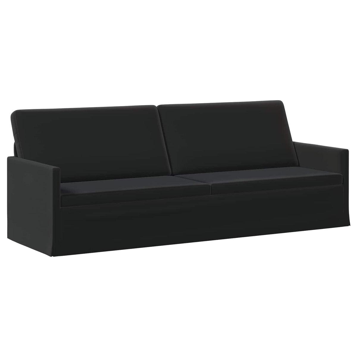 3 Seater Sofa Black 220 x 81 x 82 cm Velvet