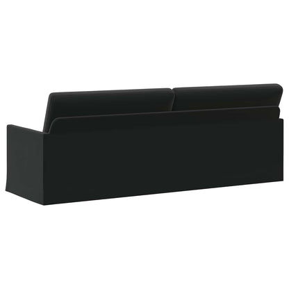 3 Seater Sofa Black 220 x 81 x 82 cm Velvet
