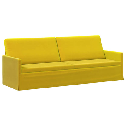 3 Seater Sofa Yellow 220 x 81 x 82 cm Velvet