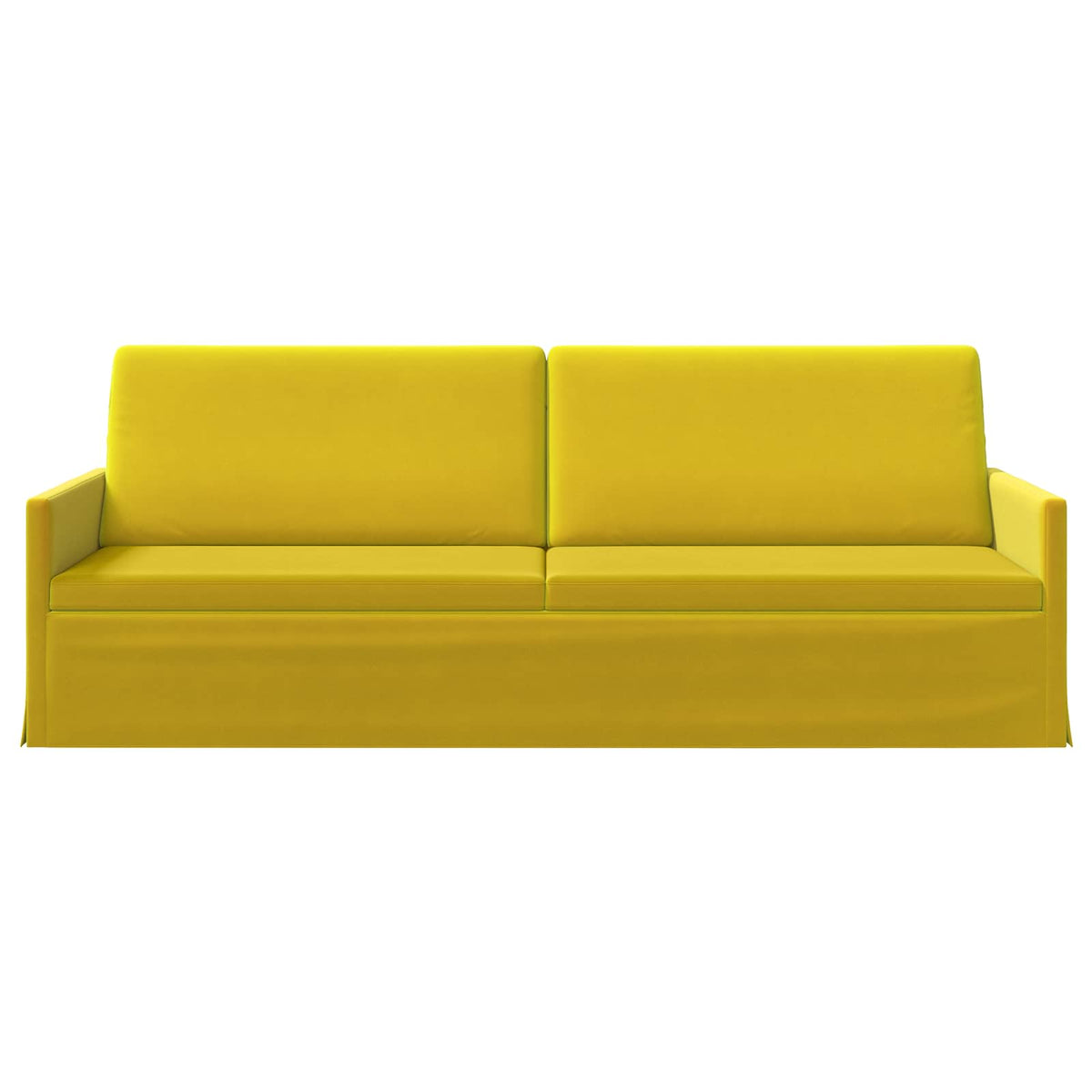 3 Seater Sofa Yellow 220 x 81 x 82 cm Velvet