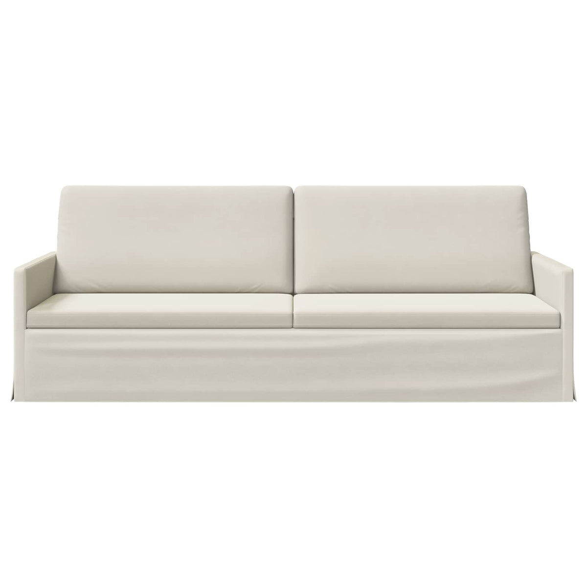 3 Seater Sofa Cream 220 x 81 x 82 cm Velvet