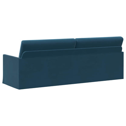 3 Seater Sofa Blue 220 x 81 x 82 cm Velvet