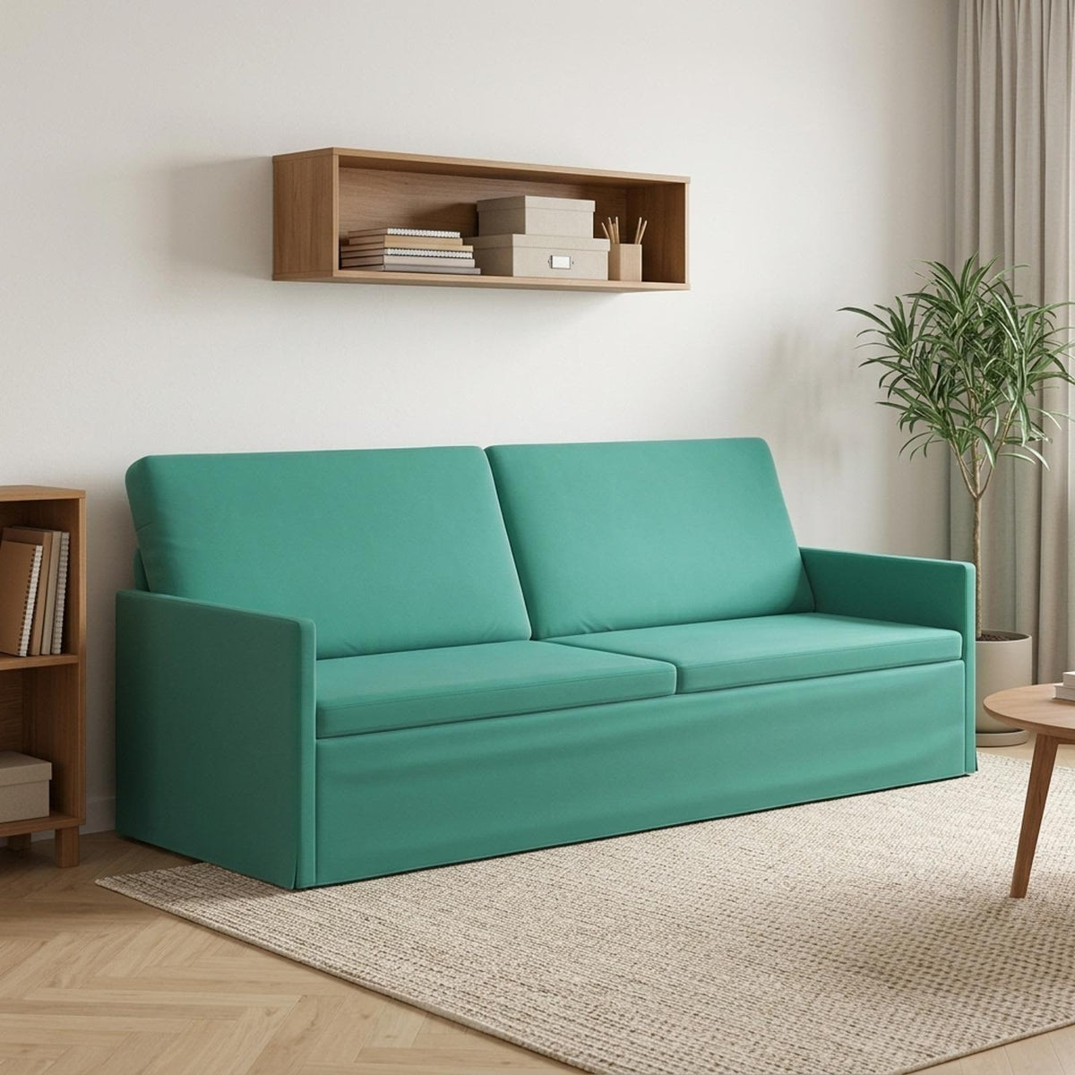 3 Seater Sofa Turquoise 220 x 81 x 82 cm Velvet