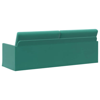 3 Seater Sofa Turquoise 220 x 81 x 82 cm Velvet