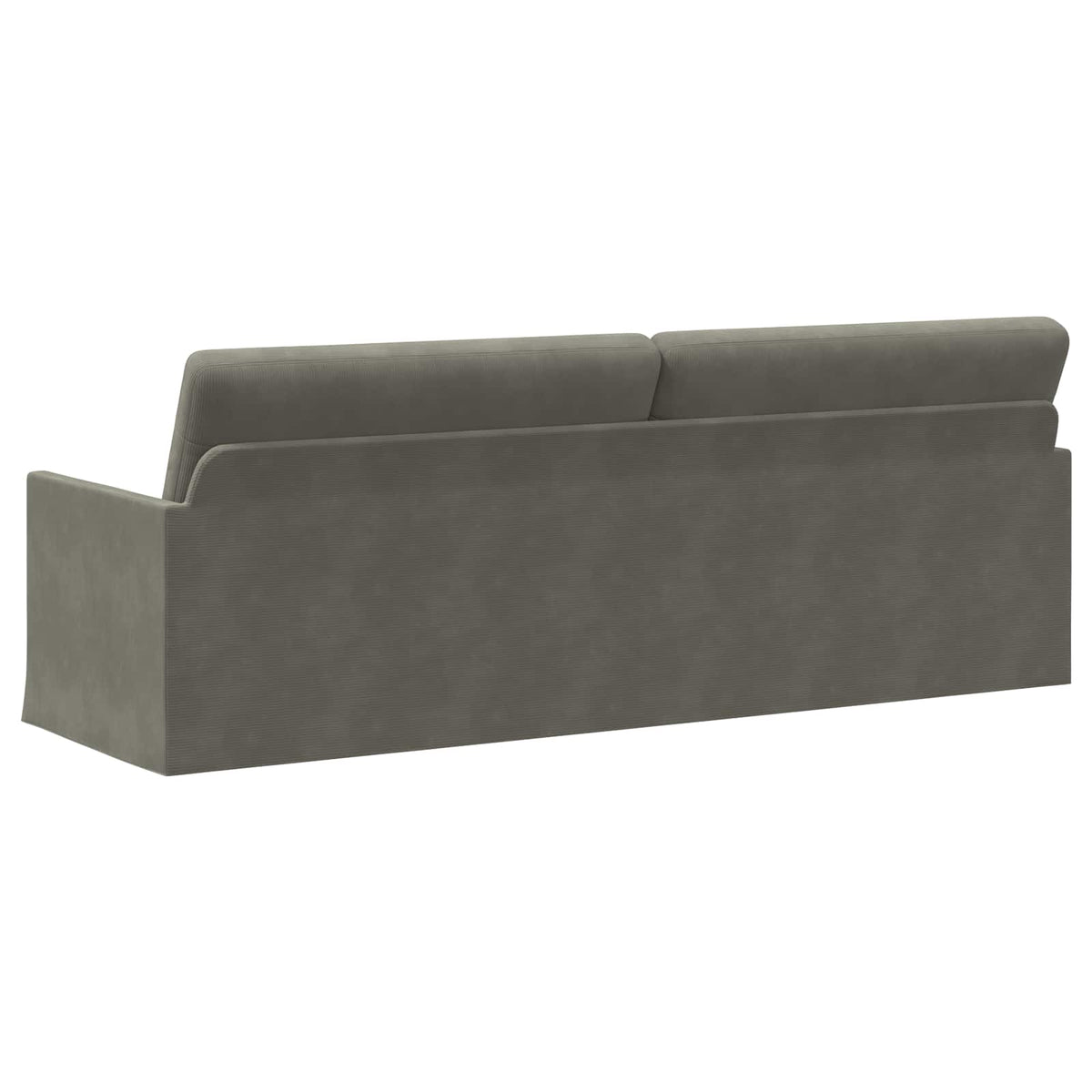 3 Seater Sofa Light Grey 220 x 81 x 82 cm Corduroy Fabric