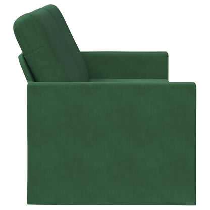 3 Seater Sofa Jungle Green 220 x 81 x 82 cm Corduroy Fabric