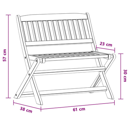 Children Bench Brown 61 x 38 x 57 cm Solid Eucalyptus Wood