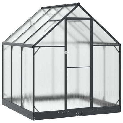 Garden Greenhouse with Door Anthracite 183.5 x 183.5 x 207 cm