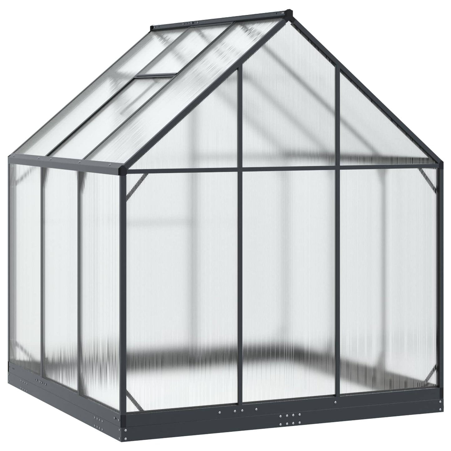 Garden Greenhouse with Door Anthracite 183.5 x 183.5 x 207 cm