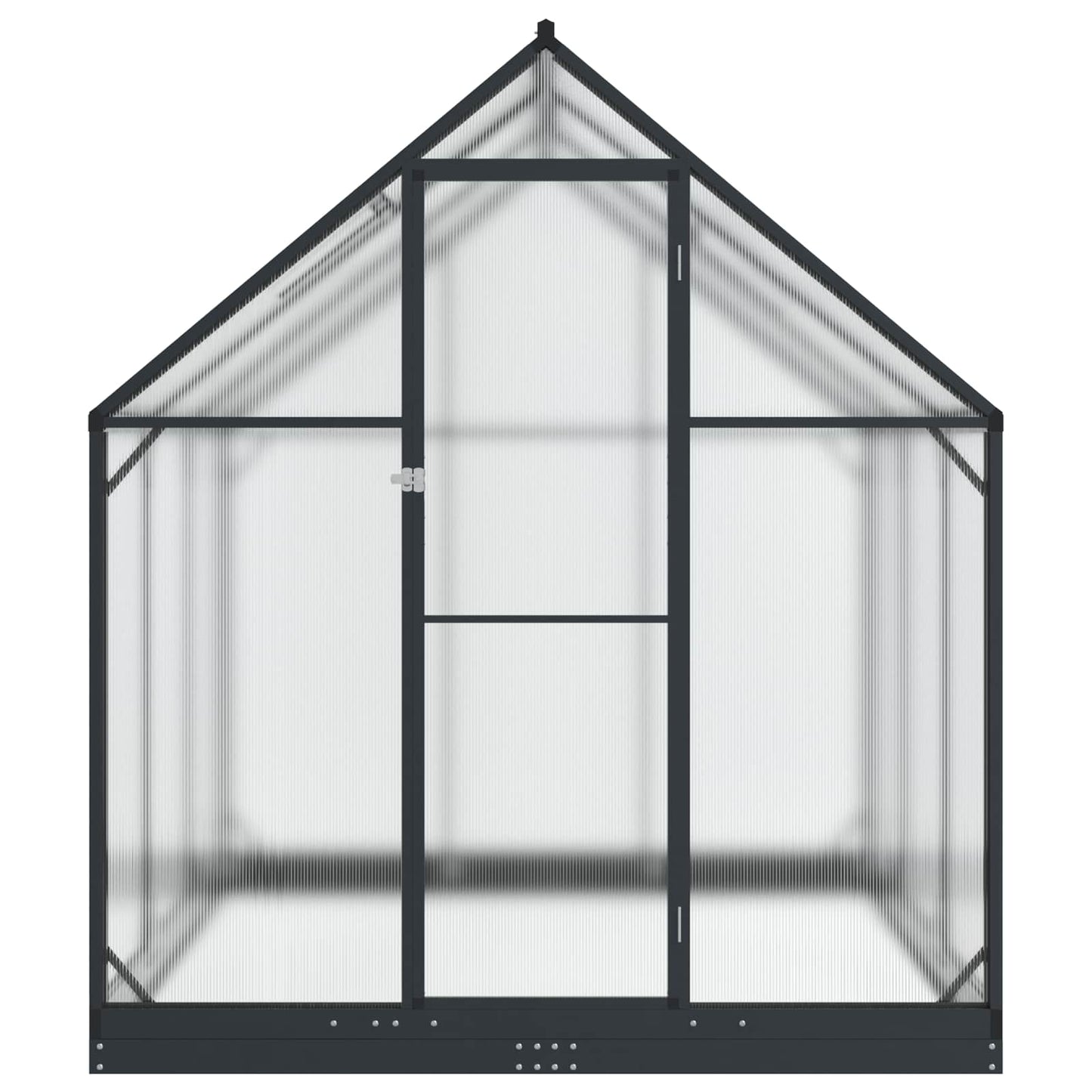 Garden Greenhouse with Door Anthracite 183.5 x 183.5 x 207 cm