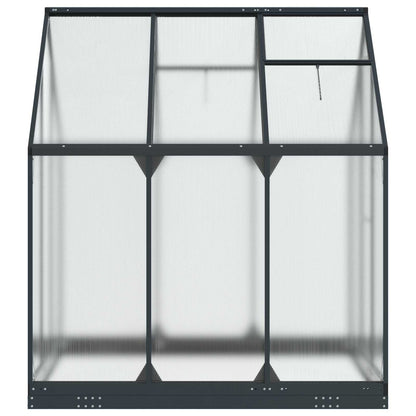 Garden Greenhouse with Door Anthracite 183.5 x 183.5 x 207 cm