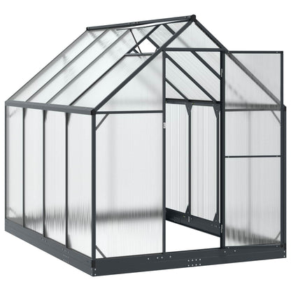 Garden Greenhouse with Door Anthracite 183.5 x 243.5 x 207 cm