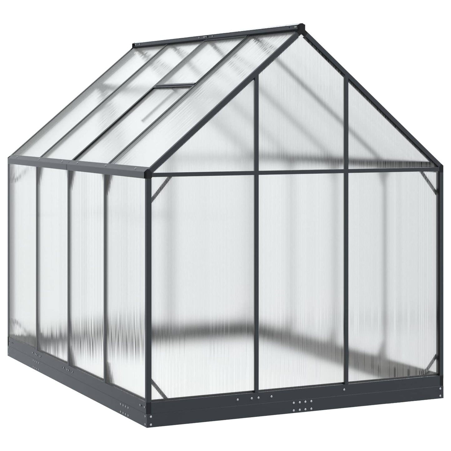 Garden Greenhouse with Door Anthracite 183.5 x 243.5 x 207 cm