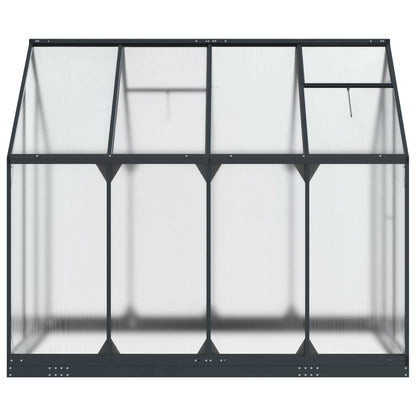Garden Greenhouse with Door Anthracite 183.5 x 243.5 x 207 cm
