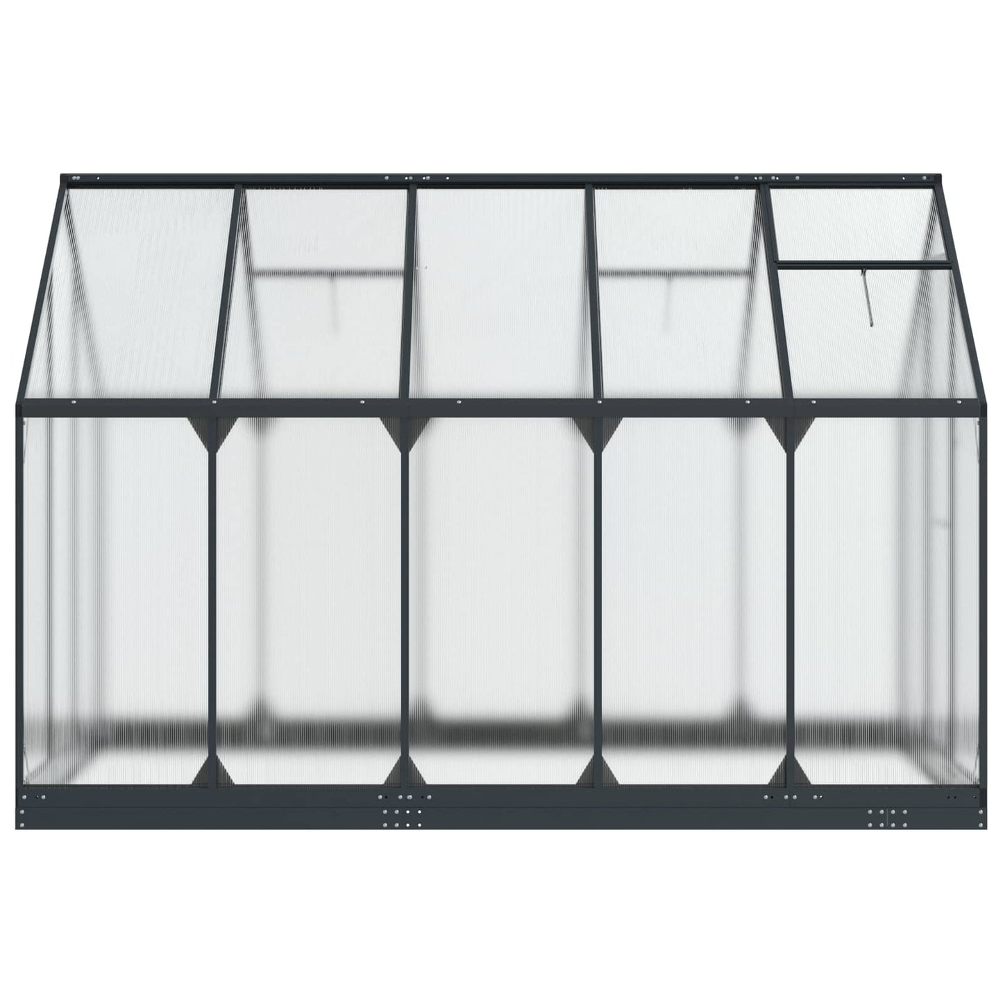 Garden Greenhouse with Door Anthracite 183.5 x 303.5 x 207 cm
